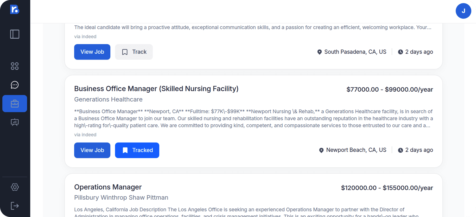 Resume builder interface showing a professional resume